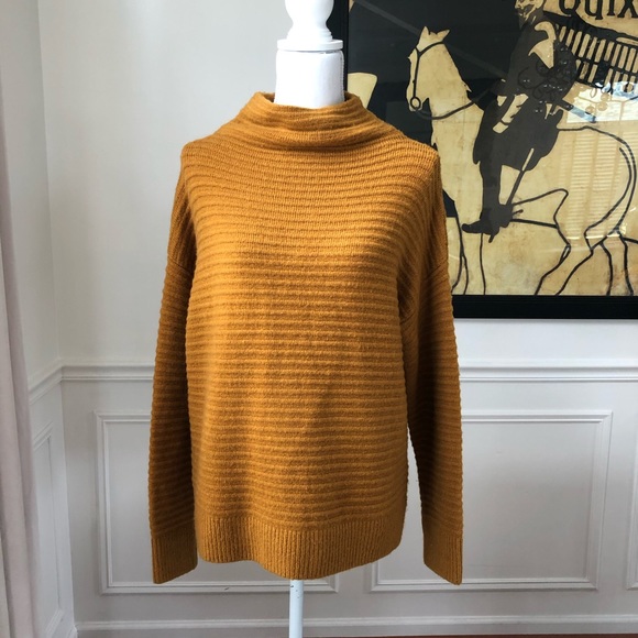 Madewell Belmont Mockneck Sweater Golden Hvt NWT S - Picture 3 of 8